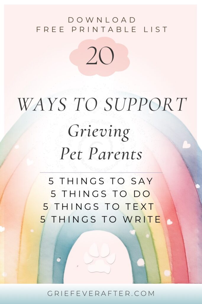 Ways to Support A Grieving Pet Parent